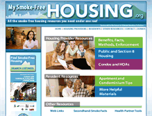 Tablet Screenshot of mysmokefreehousing.org